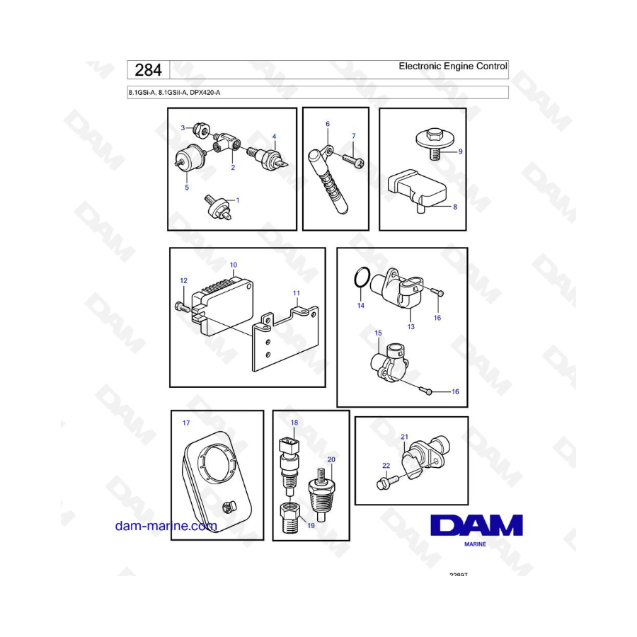 Volvo Penta 8.1L GSI - Control electrónico del motor