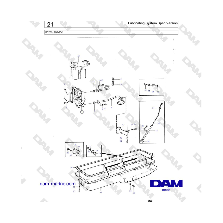 Volvo Penta TMD70 - Lubricating System Spec Version