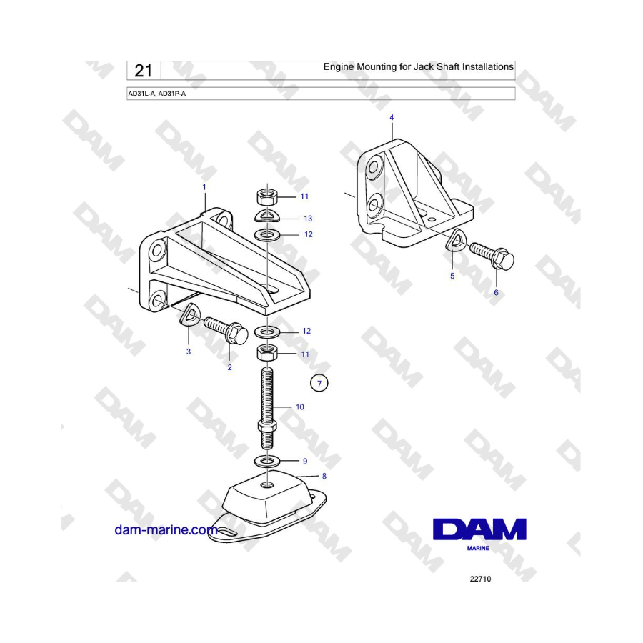 Volvo Penta AD31L-A, AD31P-A - Engine Mounting