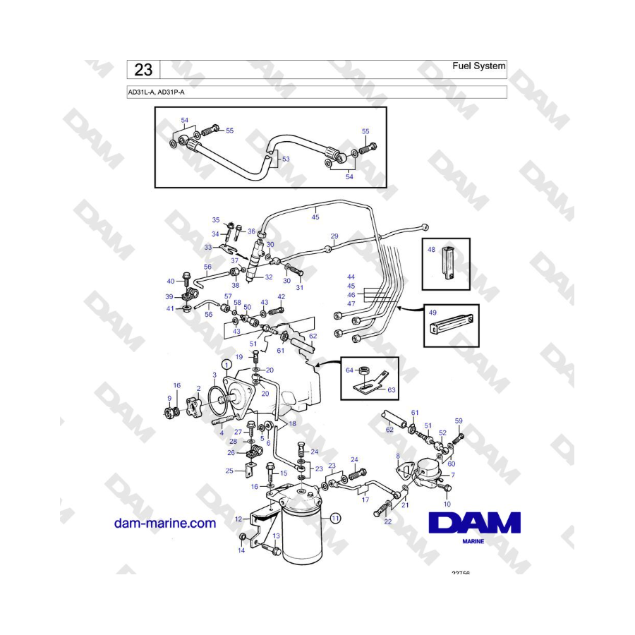 Volvo Penta AD31L-A, AD31P-A - Fuel System