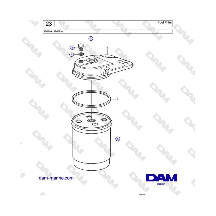 Volvo Penta AD31L-A, AD31P-A - Fuel Filter