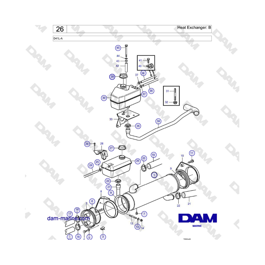 Volvo Penta D41L-A - Heat Exchanger: B