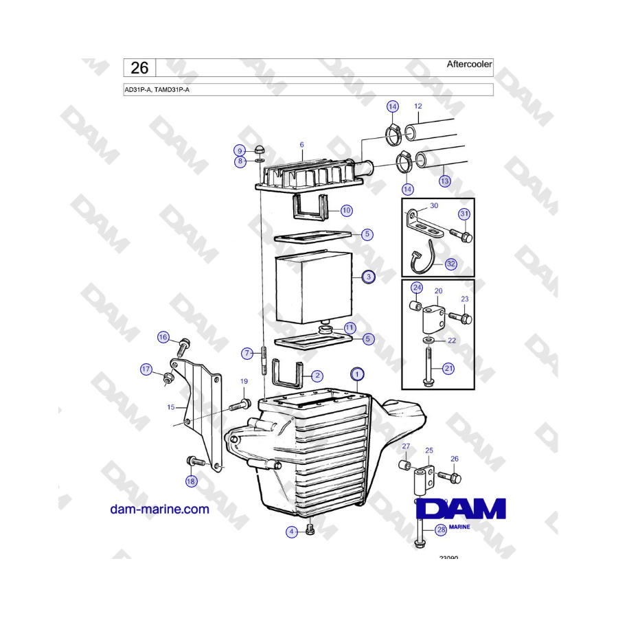 Volvo Penta AD31P-A, TAMD31P-A - Aftercooler