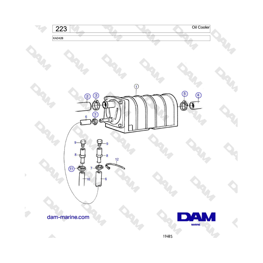 Volvo Penta KAD42B - Enfriador de aceite