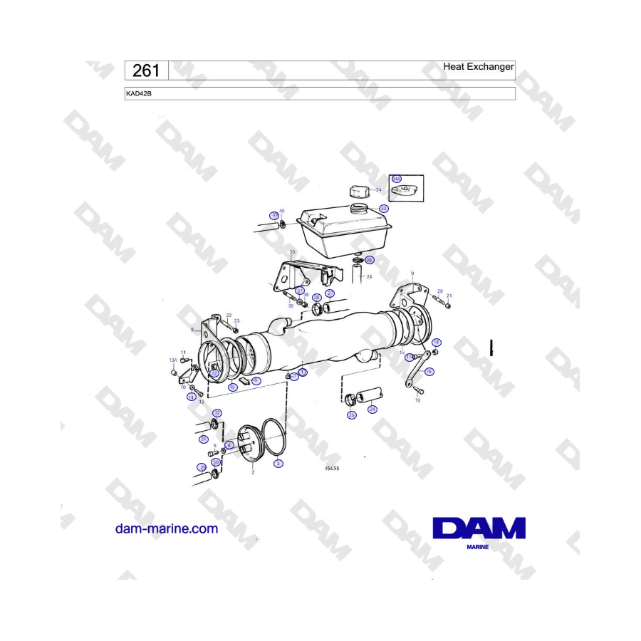 Volvo Penta KAD42B - Intercambiador de calor