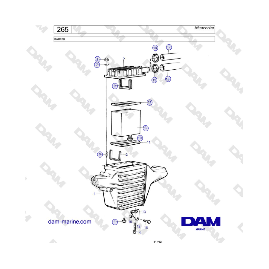 Volvo Penta KAD42B - Aftercooler