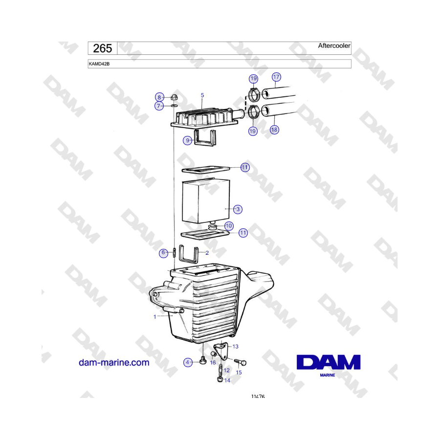 Volvo Penta KAMD42B - Aftercooler