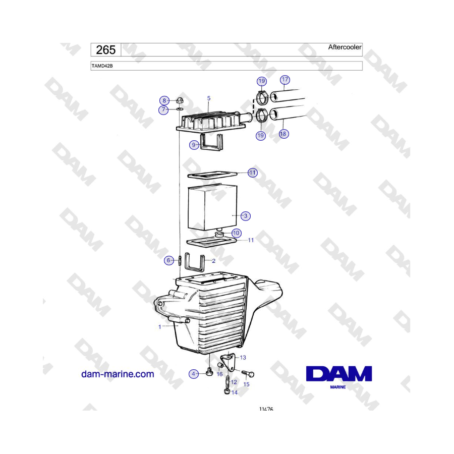 Volvo Penta TAMD42B - Aftercooler