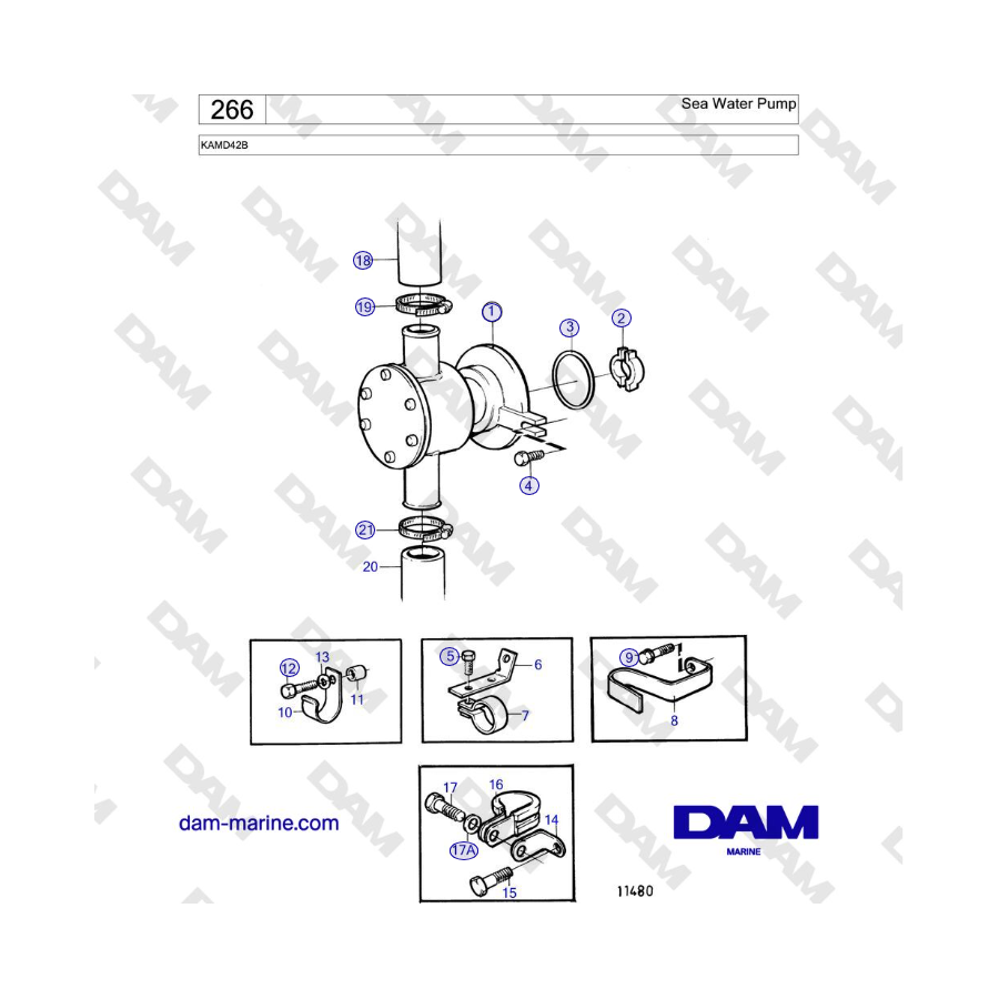 Volvo Penta KAMD42B - Sea Water Pump