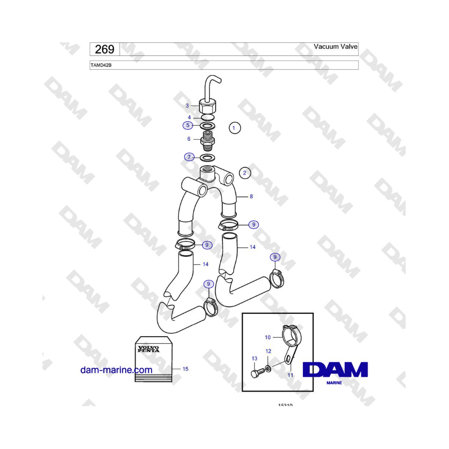 Volvo Penta TAMD42B - Vacuum Valve