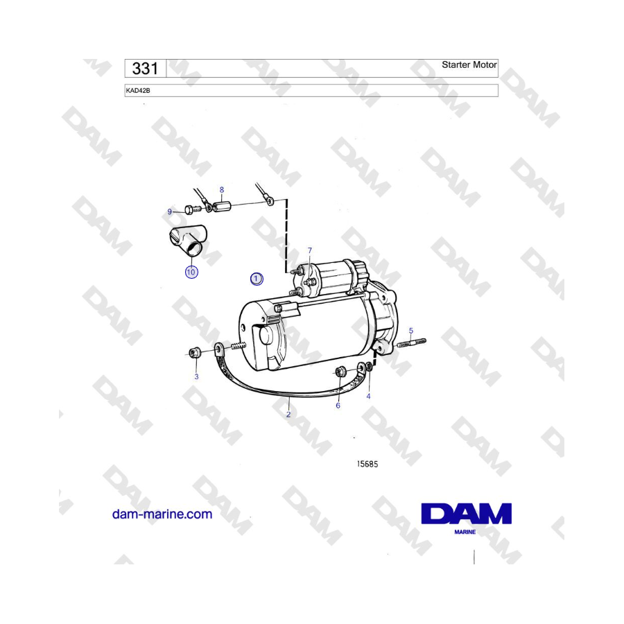 Volvo Penta KAD42B - Motor de arranque