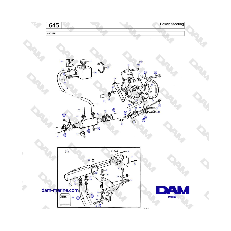 Volvo Penta KAD42B - Dirección asistida