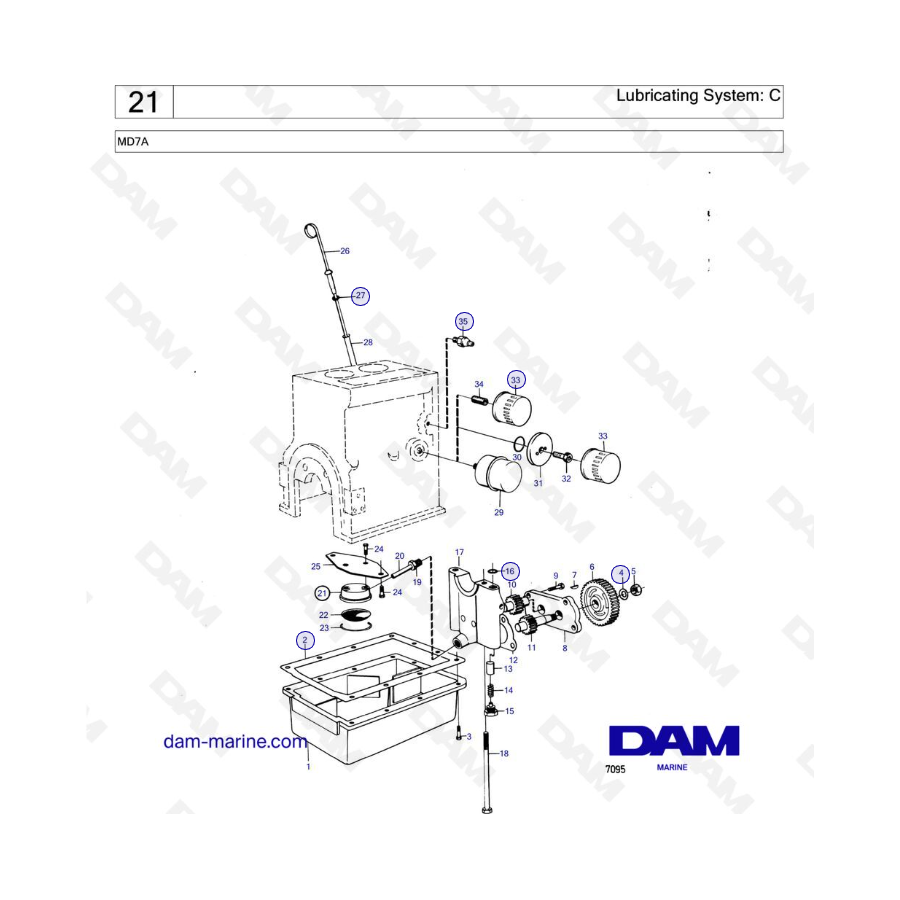 Volvo Penta MD7A - Lubricating System: C