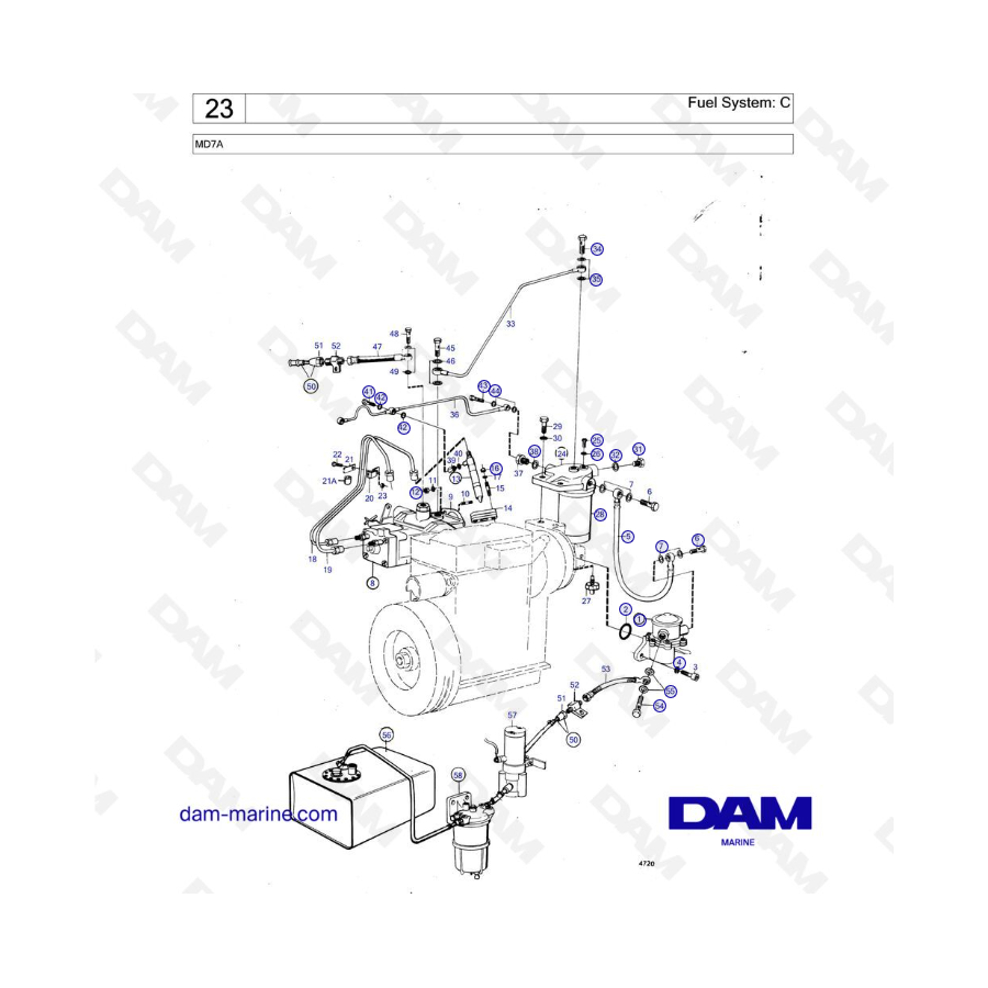 Volvo Penta MD6B - Fuel system : B