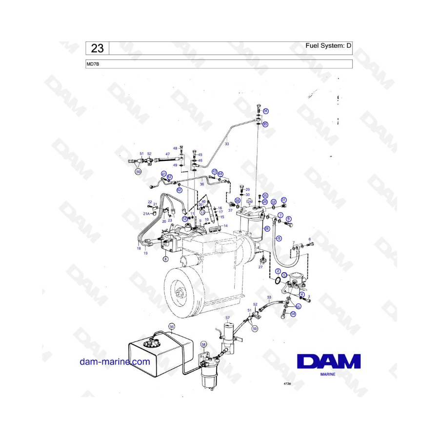 Volvo Penta MD7A - Fuel system : C