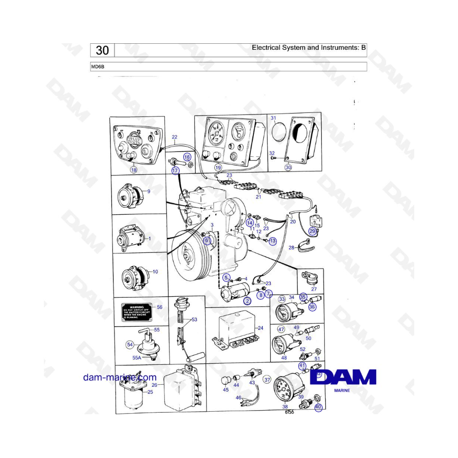 Volvo Penta MD6B - Electrical System and Instruments: B