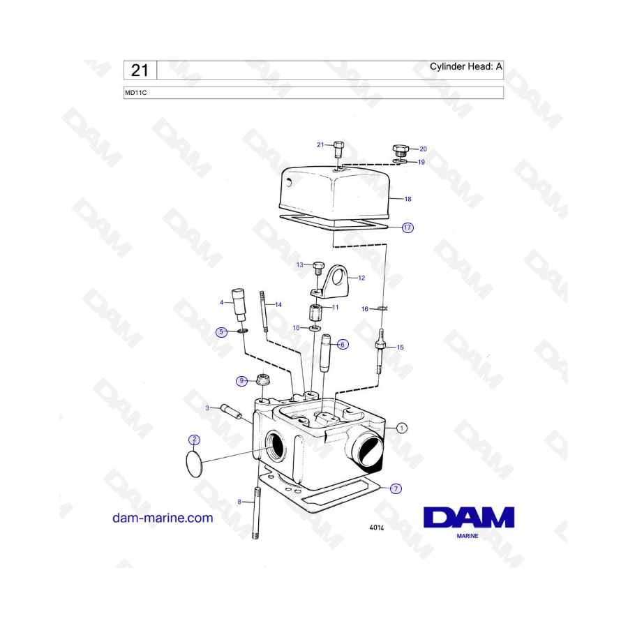 Volvo Penta MD11C - Cylinder Head: A