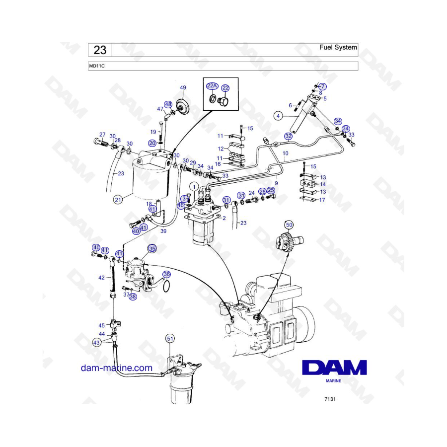 Volvo Penta MD11C - Sistema de combustible