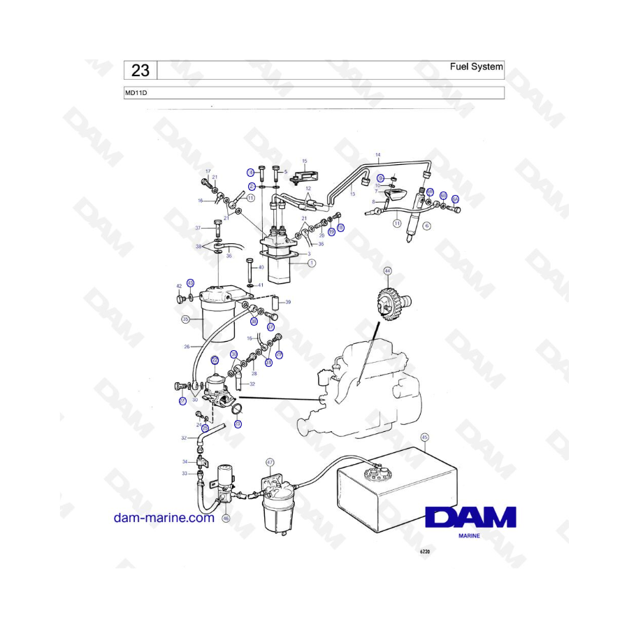 Volvo Penta MD11D - Fuel System