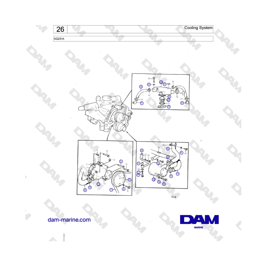 Volvo Penta AQ231A - Cooling System