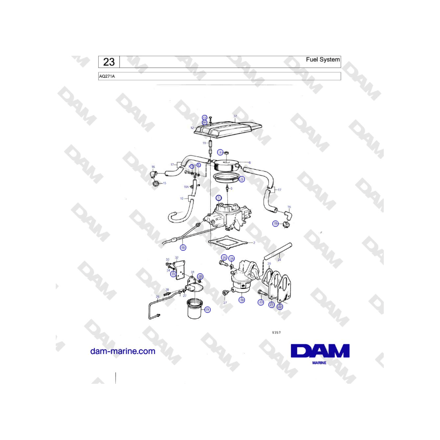 Volvo Penta AQ271A - Fuel System