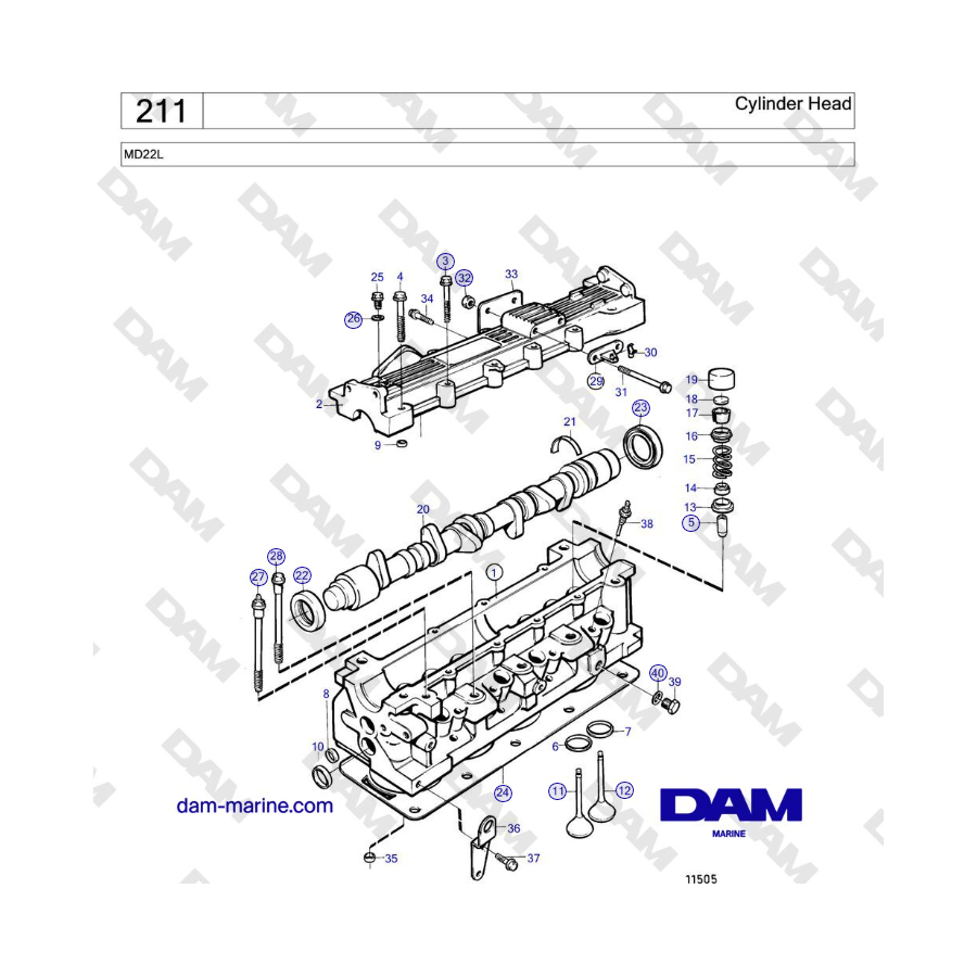 Volvo Penta MD22L - Culata