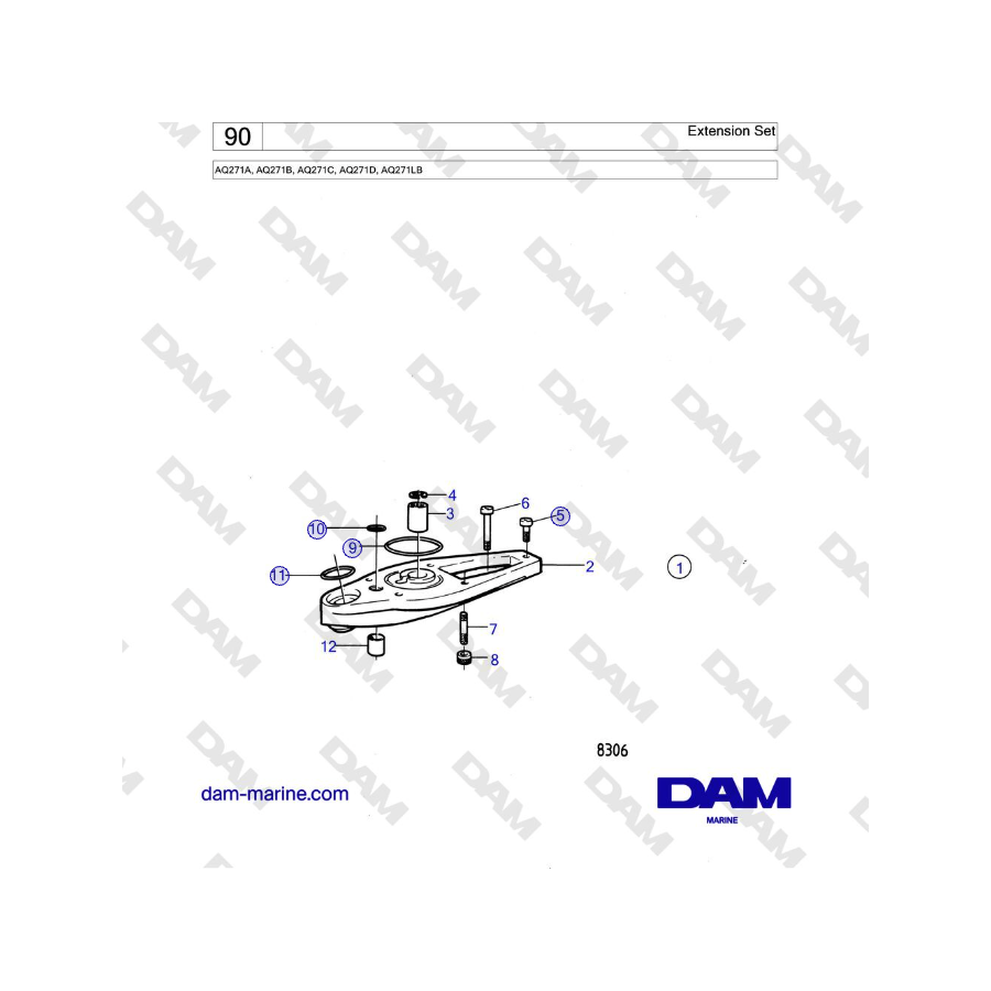 Volvo Penta AQ271 - Hélice, AQ: A