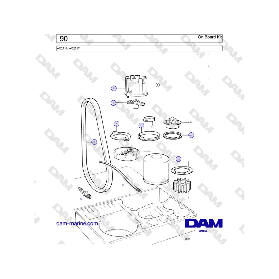 Volvo Penta AQ271A, AQ271C - Kit a bordo