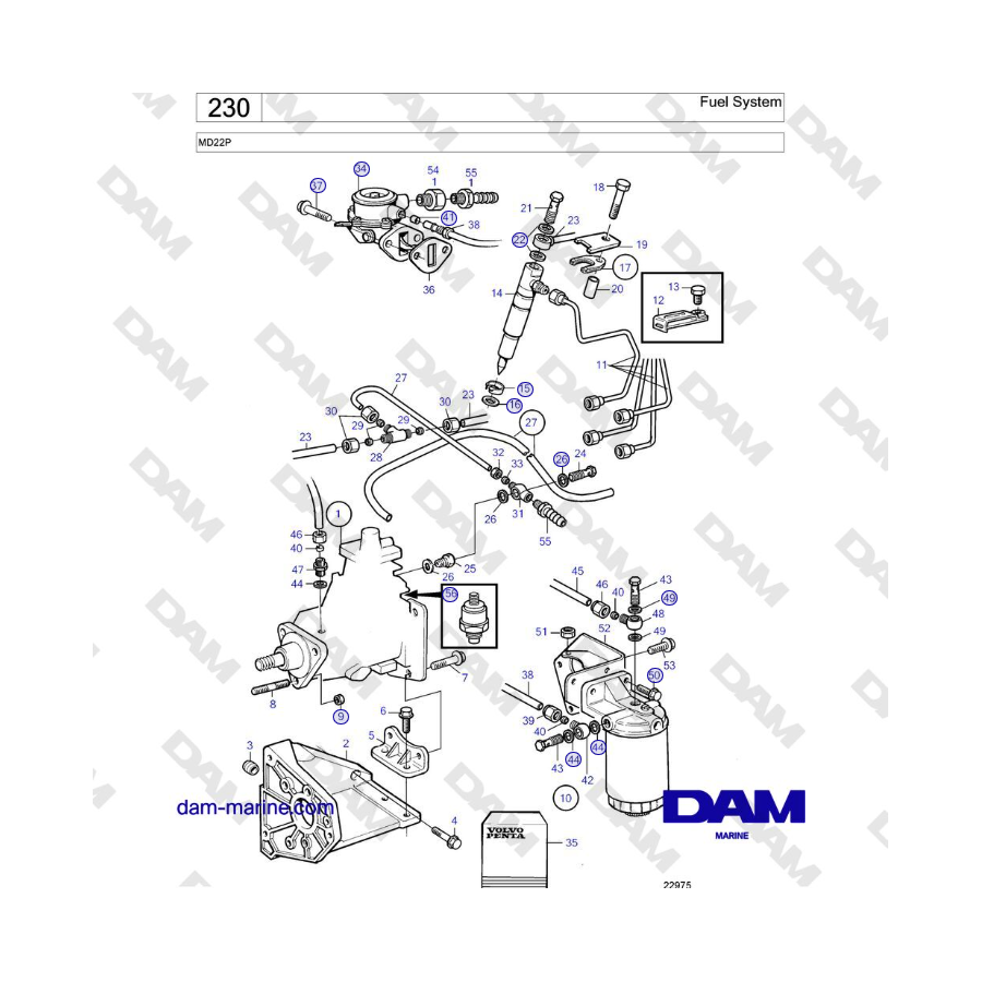 Volvo Penta MD22P - Fuel System