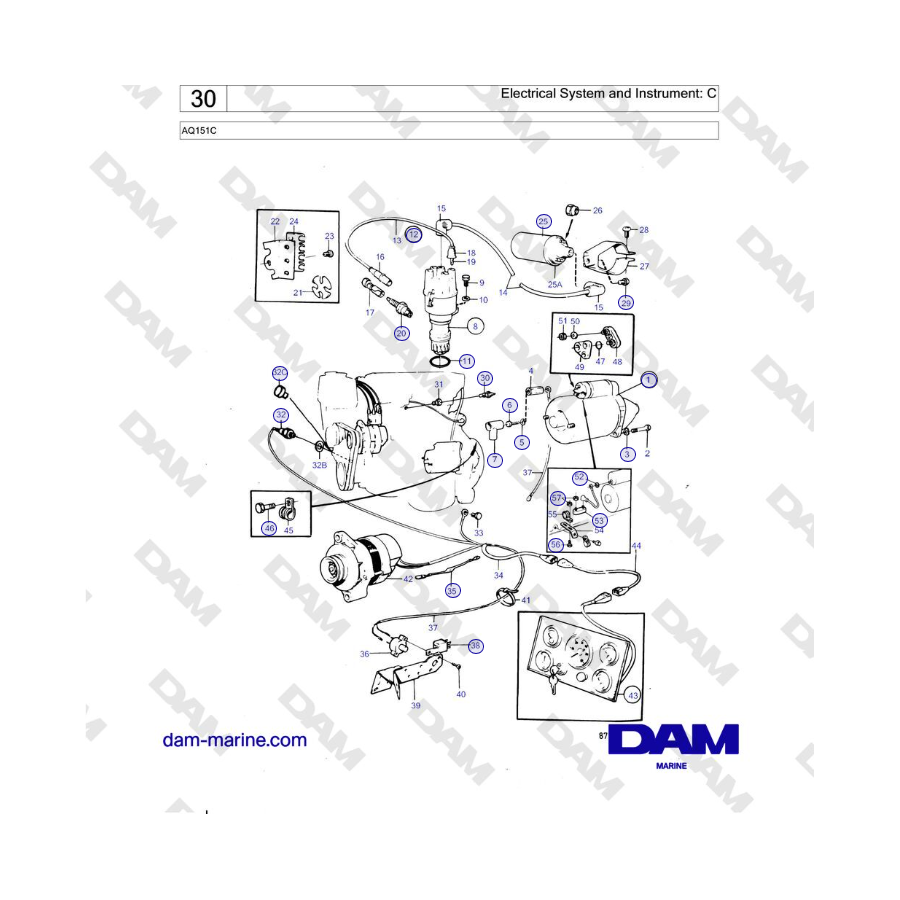 Volvo Penta AQ151C - Electrical System and Instrument: C 