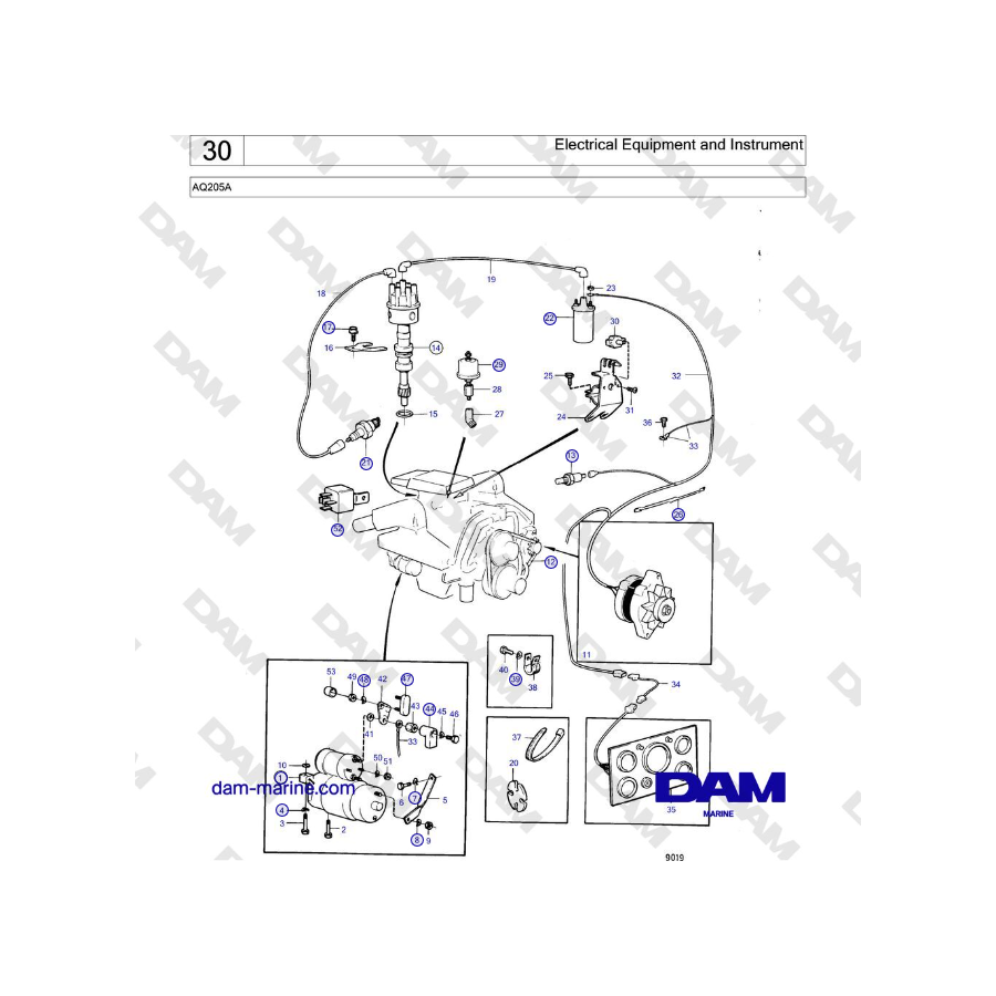 Volvo Penta AQ205A - Electrical Equipment and Instruments