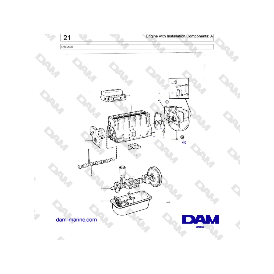 Volvo Penta TAMD60A - Engine with Installation Components: A