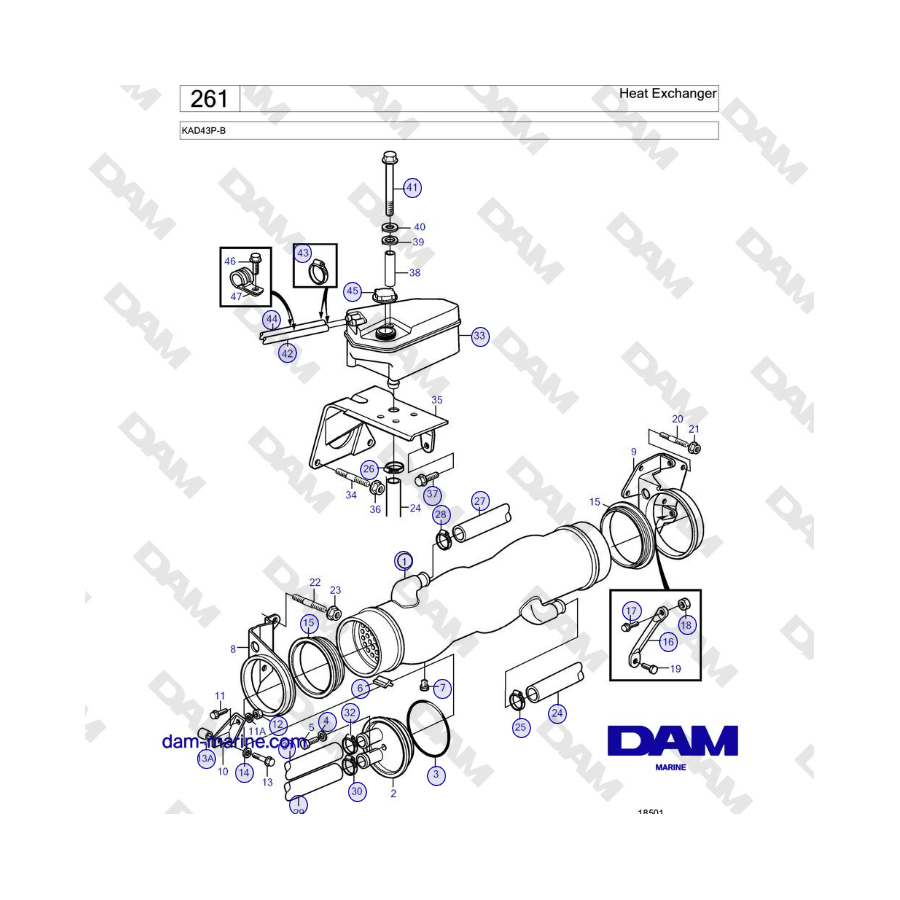 Volvo Penta KAD43P-B - Heat Exchanger