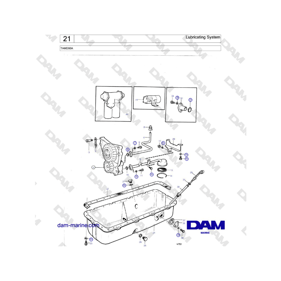 Volvo Penta TAMD60A - Lubricating System