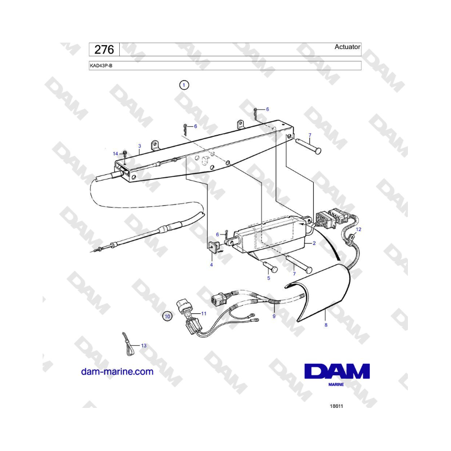 Volvo Penta KAD43P-B - Actuator