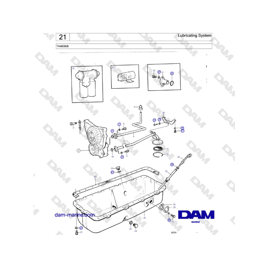 Volvo Penta TAMD60B - Lubricating System