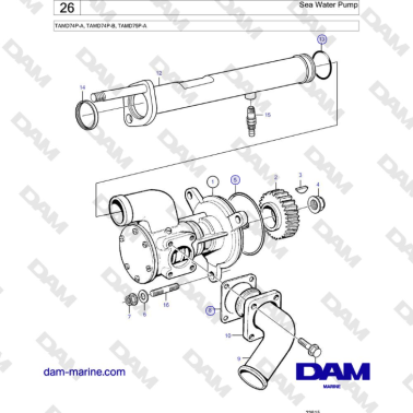 Volvo Penta TAMD74 - Sea Water Pump