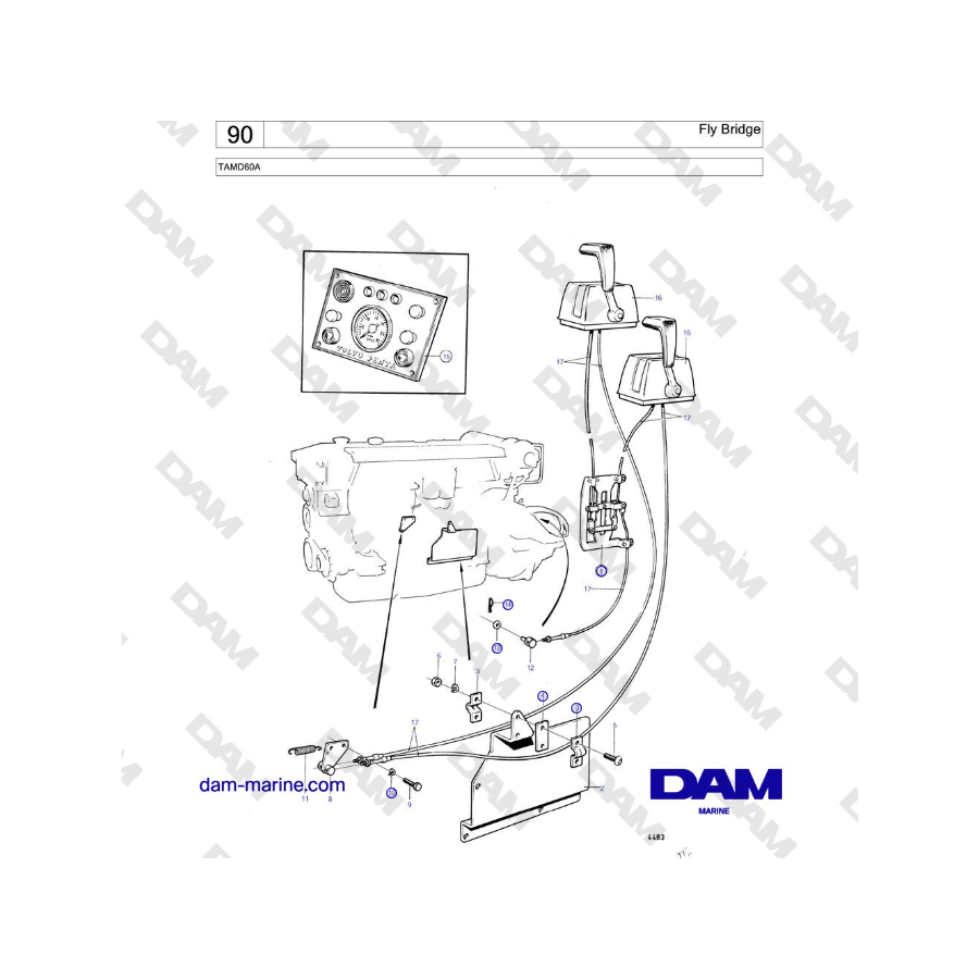 Volvo Penta TAMD60A - Fly Bridge