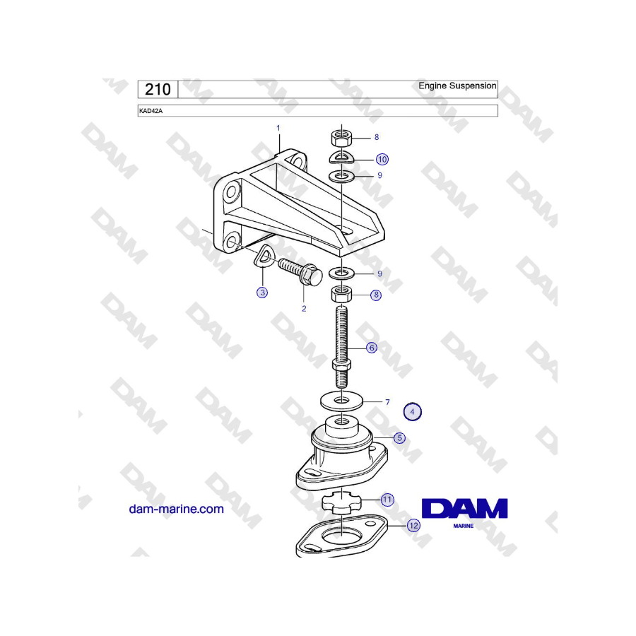 Volvo Penta KAD42A - Engine Suspension