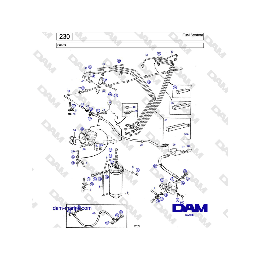 Volvo Penta KAD42A - Fuel System