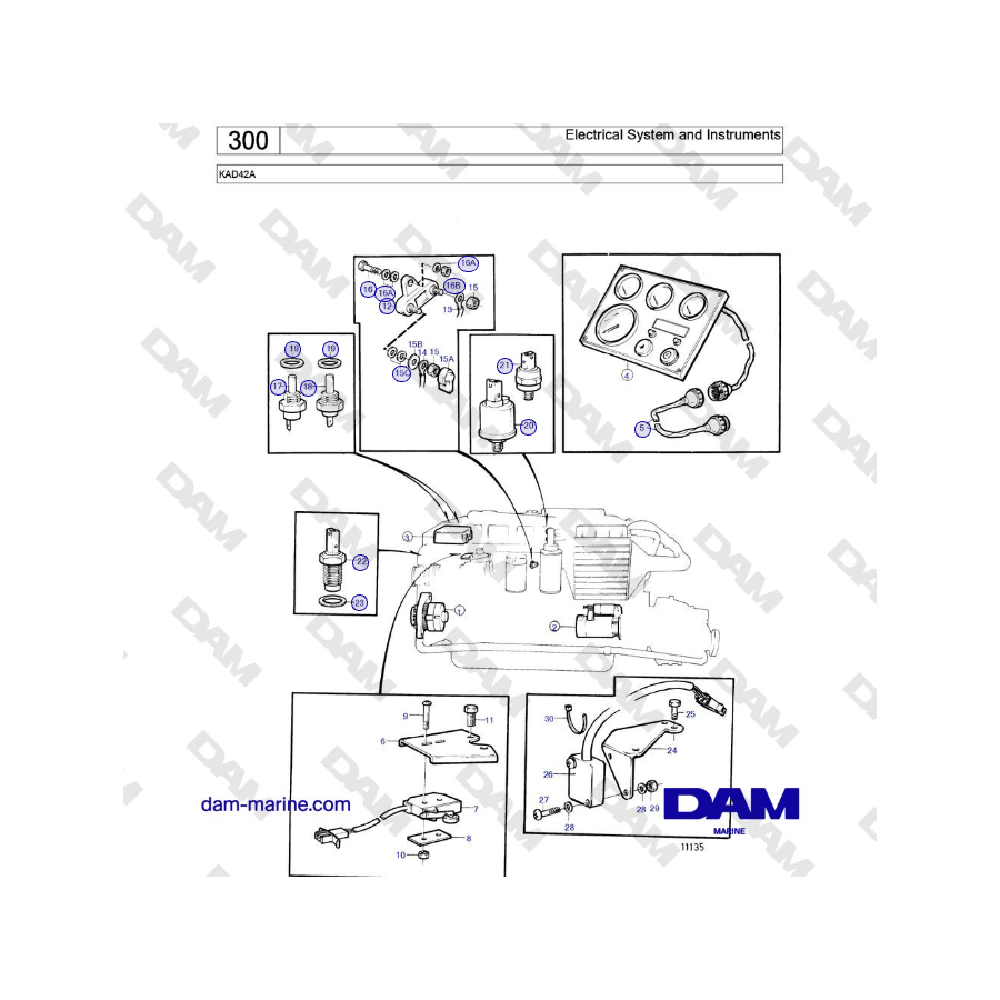 Volvo Penta KAD42A - Sistema Eléctrico e Instrumentos