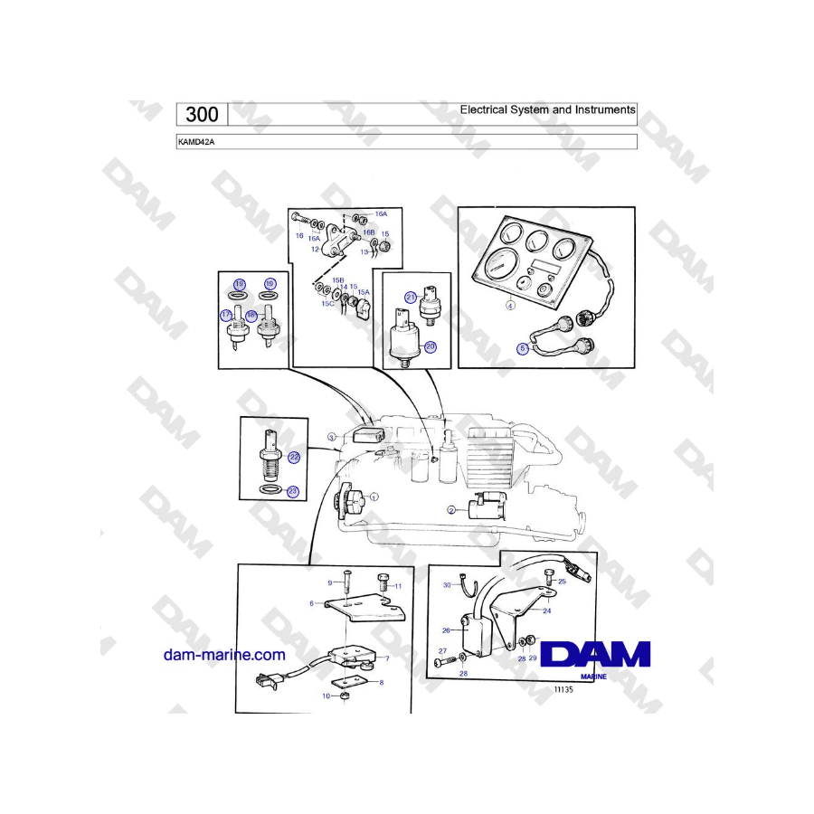 Volvo Penta KAMD42A - Electrical System and Instruments