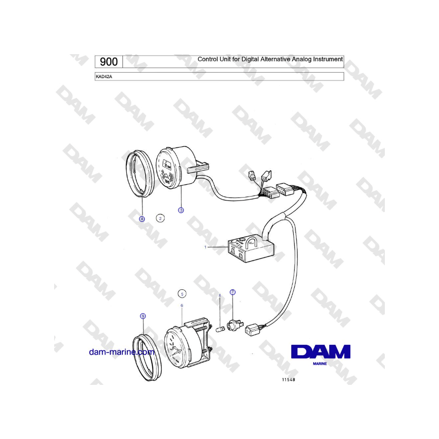 Volvo Penta KAD42A - Unidad de control para instrumento analógico alternativo digital