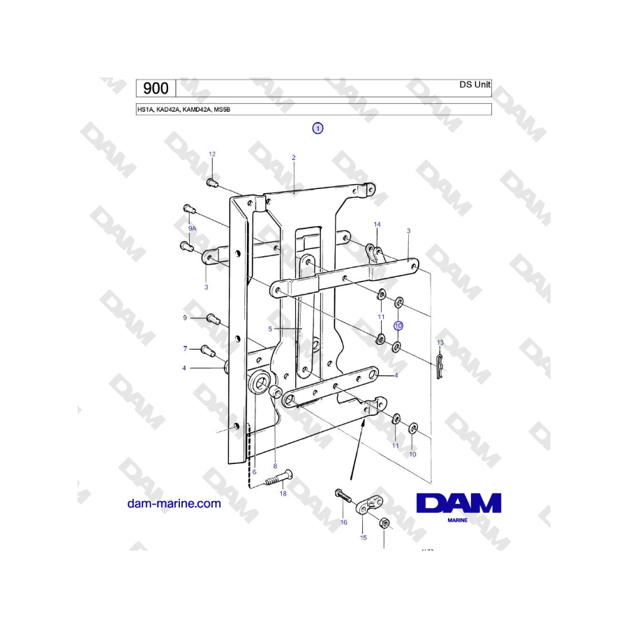 Volvo Penta HS1A, KAD42A, KAMD42A, MS5B - DS Unit