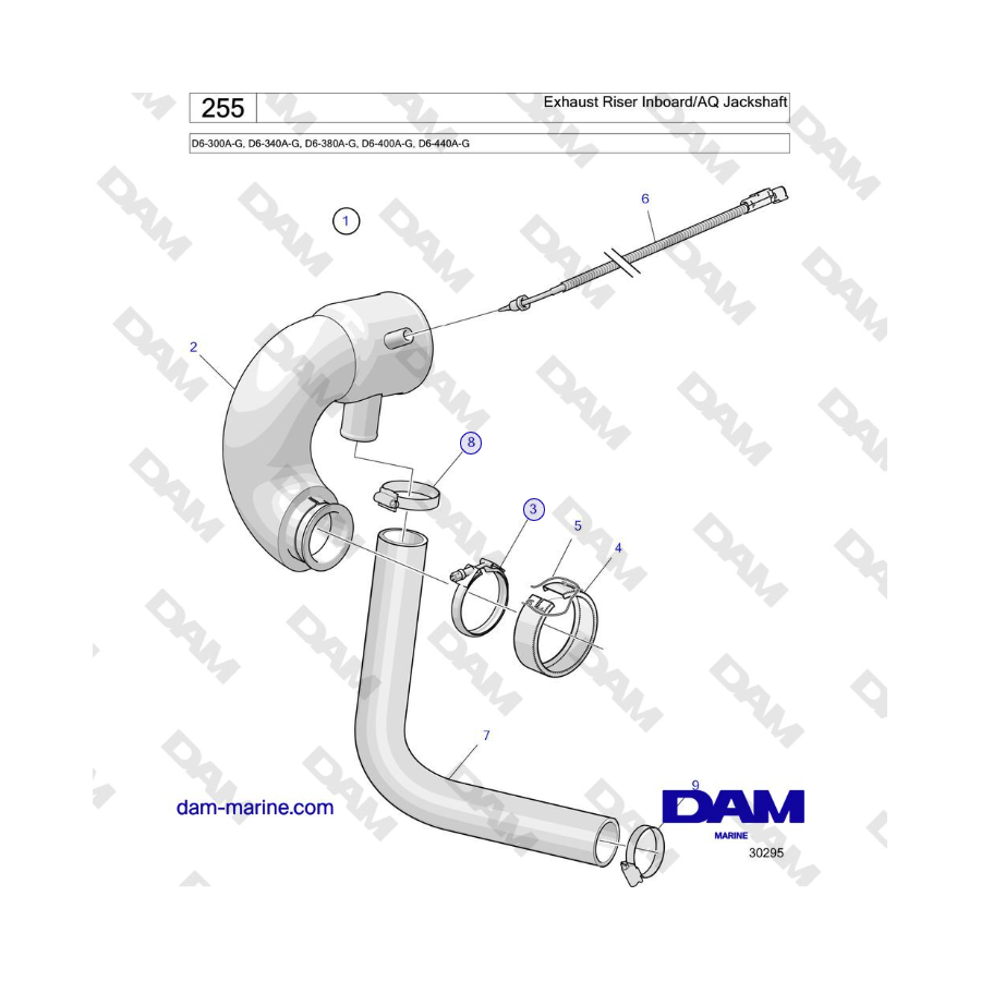 Volvo Penta D4-440 - Exhaust Riser Inboard/AQ Jackshaft