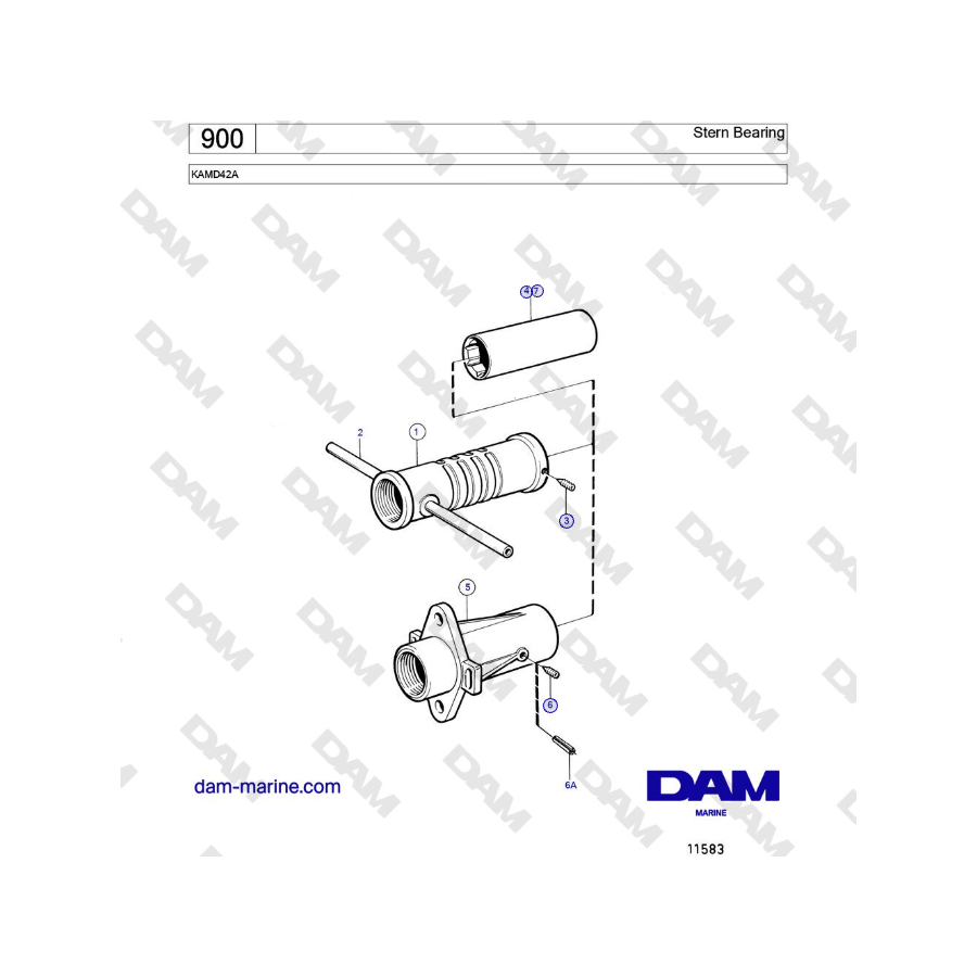 Volvo Penta KAMD42A - Stern Bearing