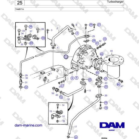 Volvo Penta TAMD71A - Turbocompresor