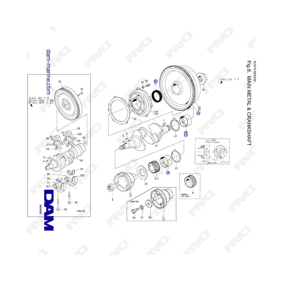 Yanmar 2QM20 - MAIN METAL & CRANKSHAFT