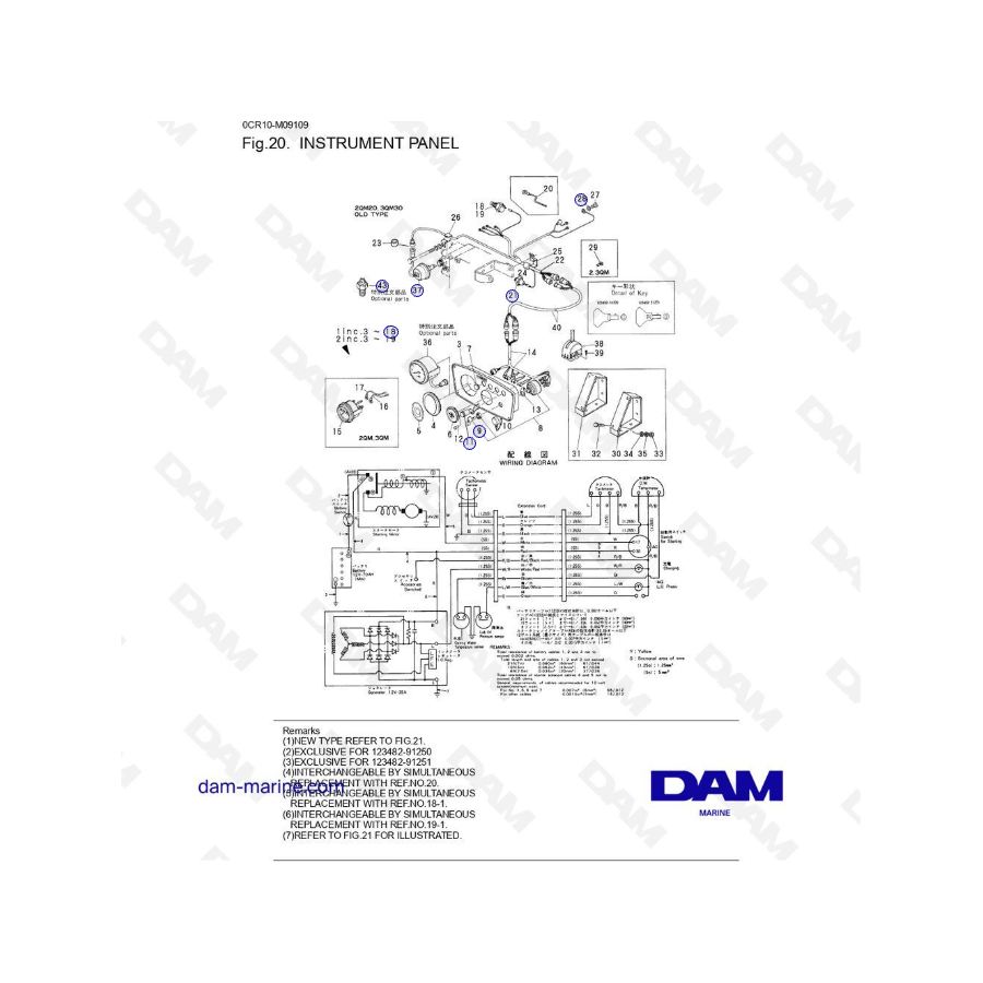 Yanmar 2QM20 - INSTRUMENT PANEL