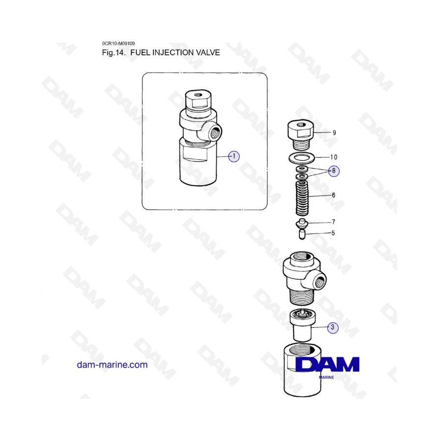 Yanmar 2QM20 - FUEL INJECTION VALVE